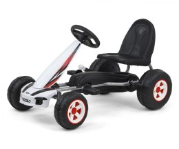 Gokart na pedały Viper biało-czarny Milly Mally