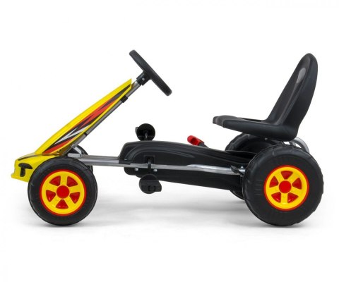 Gokart na pedały Viper biało-czarny Milly Mally