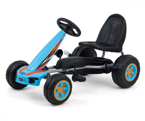 Gokart na pedały Viper biało-czarny Milly Mally