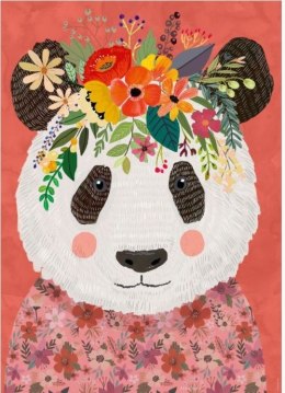 Puzzle 1000 elementów Floral Friends, Panda, Mia Charro Heye