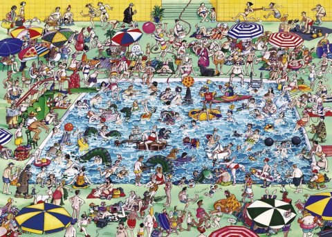 Puzzle 1000 elementów Zabawa na basenie Heye