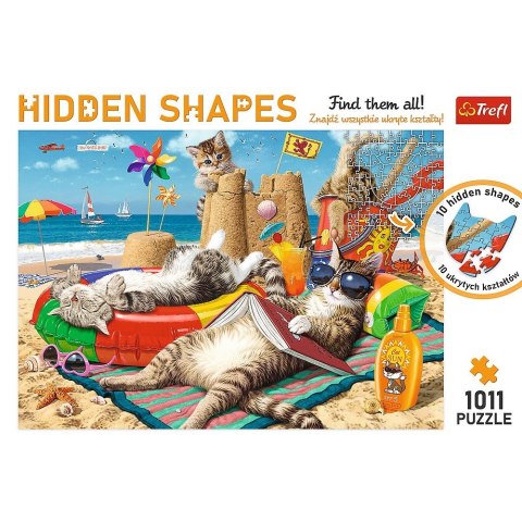 Puzzle Hidden Shapes Kocie wakacje Trefl