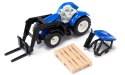 Traktor z widłami i paletami New Holland Siku