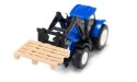 Traktor z widłami i paletami New Holland Siku