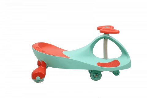 Jeździk Grawitacyjny Swing Car model 8097 Kauczukowe Koła LED mięta-malina Hot Hit