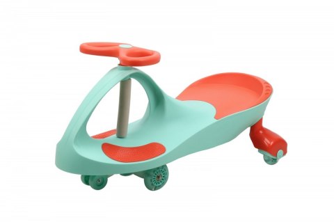 Jeździk Grawitacyjny Swing Car model 8097 Kauczukowe Koła LED mięta-malina Hot Hit