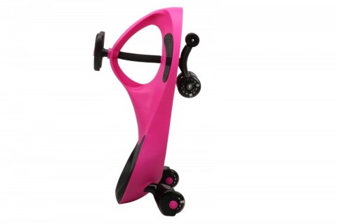 Jeździk Grawitacyjny Swing Car model 8097 Kauczukowe Koła LED róż-czarny Hot Hit