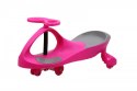 Jeździk Grawitacyjny Swing Car model 8097 Kauczukowe Koła LED róż-szary Hot Hit