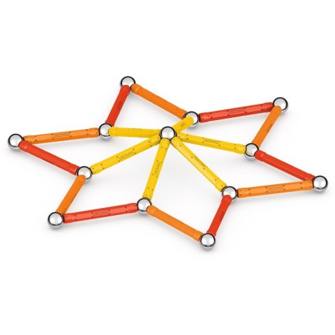 Klocki magnetyczne Classic Recycled 42 elementy pomarańczowe Geomag