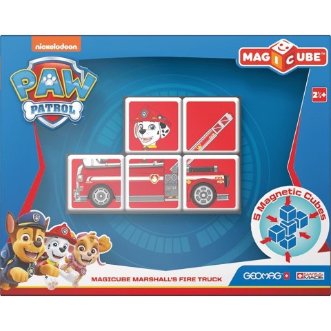 Klocki magnetyczne MagiCube Psi Patrol - Pojazd Marshall Geomag