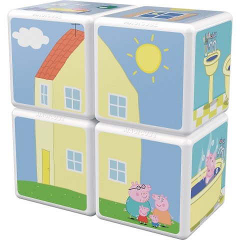 Klocki magnetyczne MagiCube Świnka Peppa - Dom i ogród Geomag
