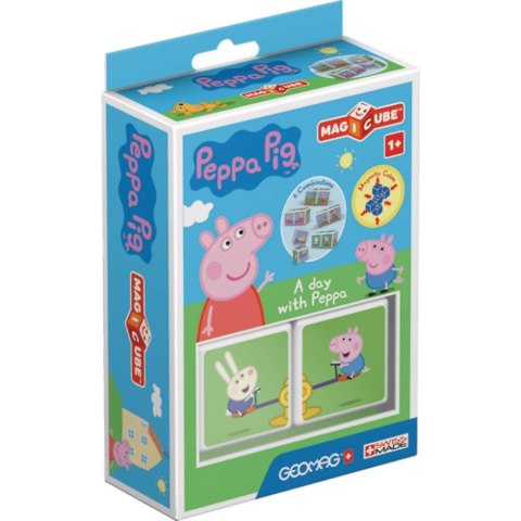 Klocki magnetyczne Magicube Świnka Peppa - Dzień z Peppą Geomag