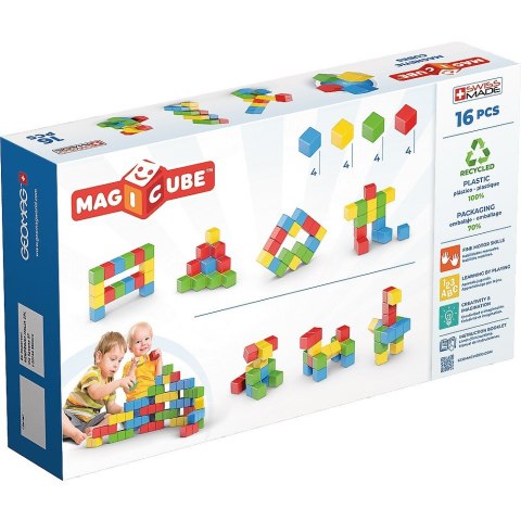 Klocki magnetyczne Magicube Try Me 16 elementów Geomag
