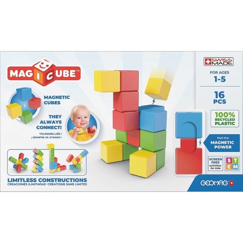 Klocki magnetyczne Magicube Try Me 16 elementów Geomag