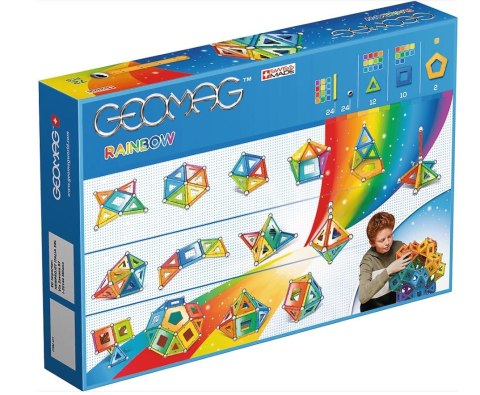 Klocki magnetyczne Rainbow Panels 72 elementy Geomag