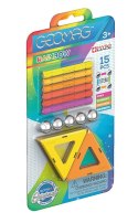 Klocki magnetyczne Rainbow panels Warm Blister 15 elementów Geomag