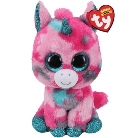 Maskotka Beanie Boos Jednorożec różowo-niebieski 15 cm Meteor