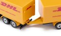 Pojazd Ciężarówka z przyczepą firmy DHL kurier Siku