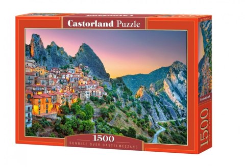 Puzzle 1500 elementów Wschód słońca nad Castelmezzano Castor