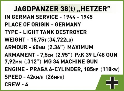 Klocki Jagdpanzer 38 Cobi Klocki