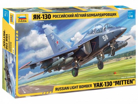 Model plastikowy Samolot YAK-130 Russian Light Bomber 1/48 Zvezda