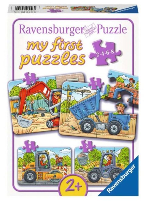 Puzle 2-4-6-8 elementów Plac Budowy Ravensburger Polska