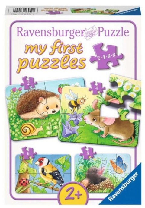 Puzzle 2-4-6-8 elementów Słodcy mieszkańcy ogrodów Ravensburger Polska