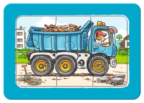 Puzzle 3x6 elementów Traktor, koparka i ciężarówka Ravensburger Polska