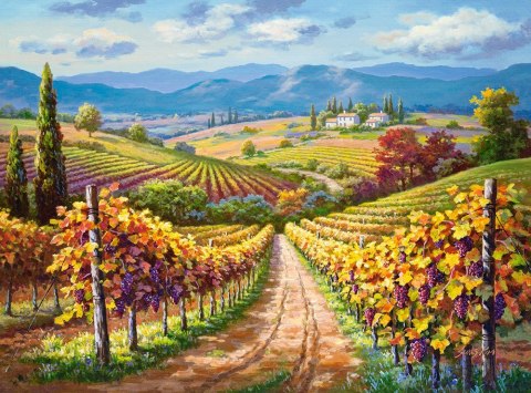 Puzzle 3000 elementów - Vineyard Hill Winnica Castor