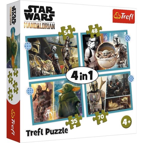 Puzzle 4w1 Mandalorian Gwiezdne Wojny Trefl