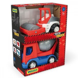 Tech Truck Betoniarka i walec w kartonie Wader