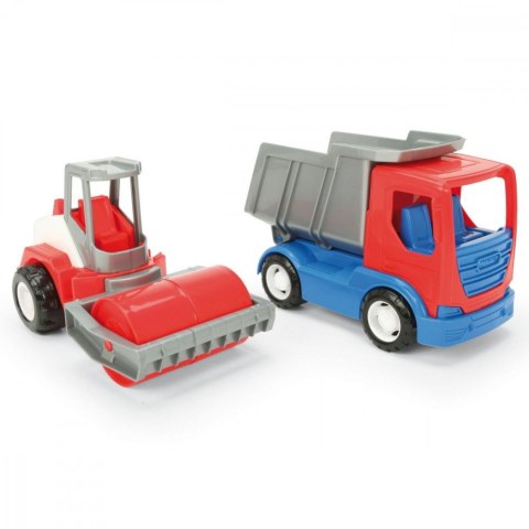 Tech Truck Wywrotka i walec w kartonie Wader