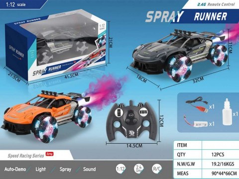Auto R/C świecące koła, dym z rury wydechowej Madej