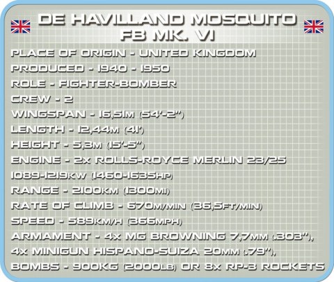 Klocki De Havilland Mosquito FB Mk.VI Cobi Klocki