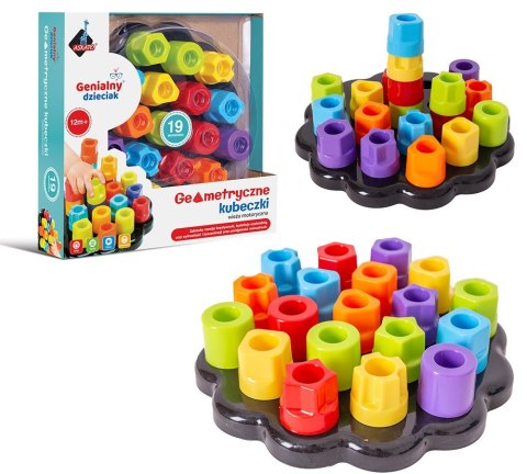 Klocki Geometryczne kubeczki ASKATO