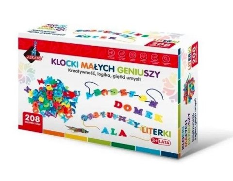 Klocki małych geniuszy - Literki 208 elementów ASKATO