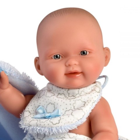 Lalka Bobas Bebito 26 cm z niebieskim kocykiem Llorens