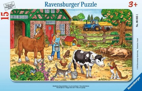 Puzzle 15 elementów Życie na farmie Ravensburger Polska