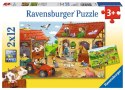 Puzzle 2x12 elementów Farma Ravensburger Polska