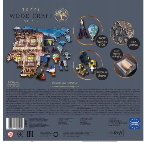 Puzzle drewniane 1000 elementów Francuska uliczka Trefl