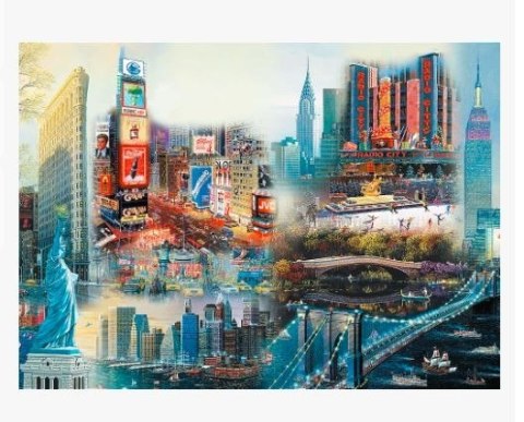 Puzzle drewniane 1000 elementów Nowy Jork kolaż Trefl