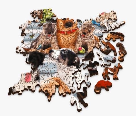 Puzzle drewniane 1000 elementów Psia przyjaźń Trefl