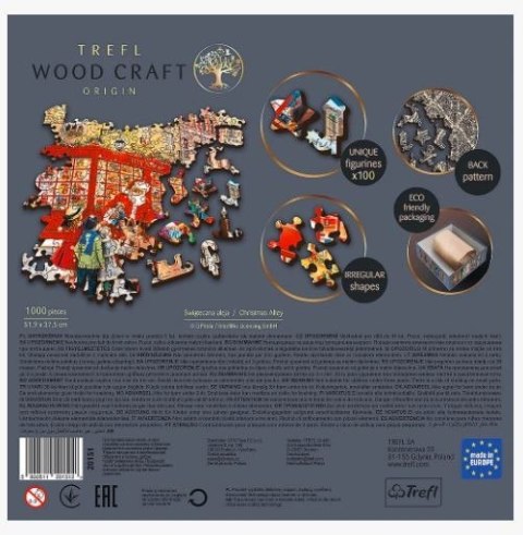 Puzzle drewniane 1000 elementów Świąteczna aleja Trefl
