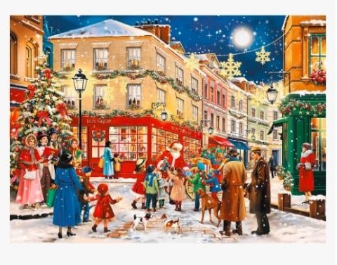 Puzzle drewniane 1000 elementów Świąteczna aleja Trefl