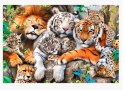 Puzzle drewniane 500 elementów Dzikie koty w dżungli Trefl