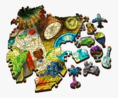 Puzzle drewniane 500 elementów Kolorowe koktajle Trefl