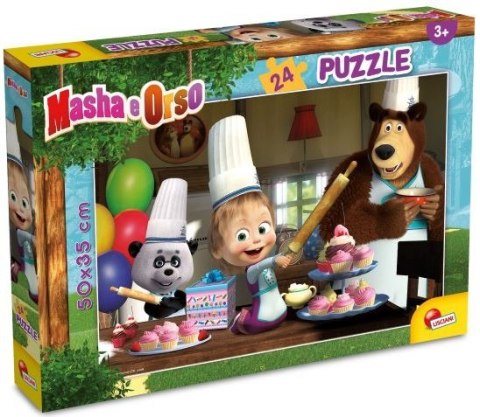 Puzzle plus 24 elementy Masza i Niedźwiedź Lisciani