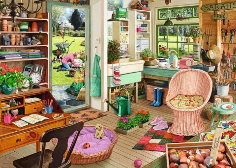 Puzzle 2D 1000 elementów Szopa ogrodowa Ravensburger Polska
