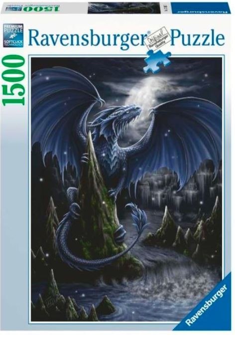 Puzzle 2D 1500 elementów Czarny smok Ravensburger Polska