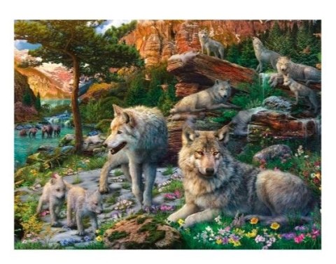 Puzzle 2D 1500 elementów Wiosenne wilki Ravensburger Polska